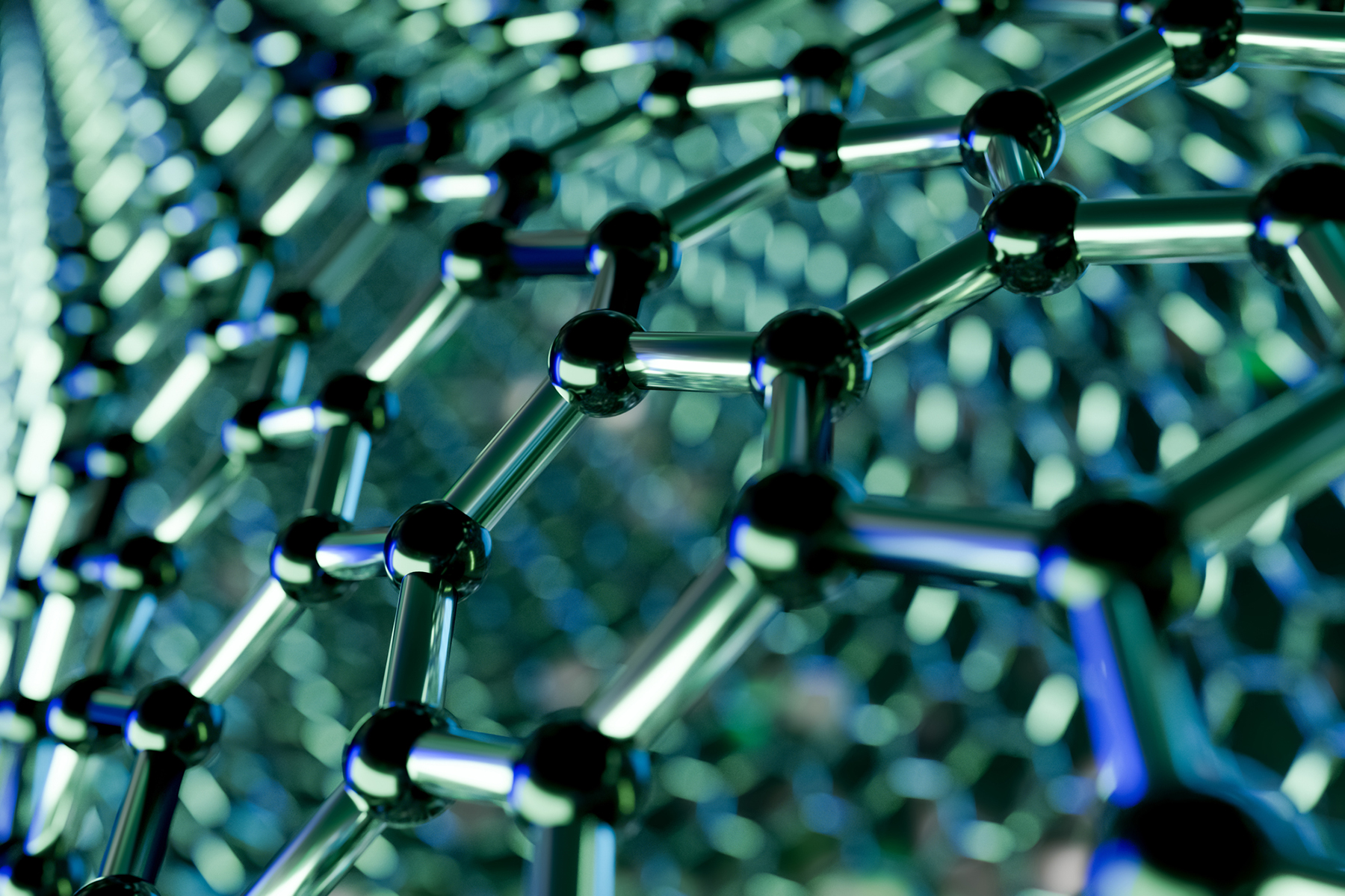 A 3D rendering of a graphene molecular nano technology structure